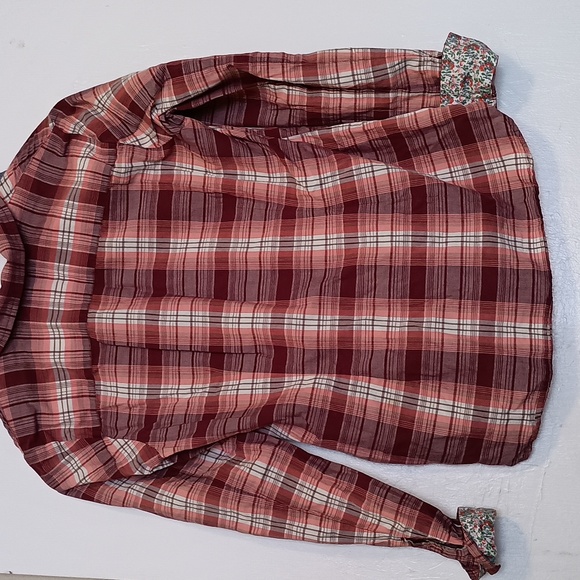 Tommy Hilfiger flannel button down shirt woman's M - Picture 5 of 6